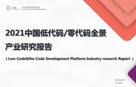 2021中国低代码/零代码全景产业研究报告
